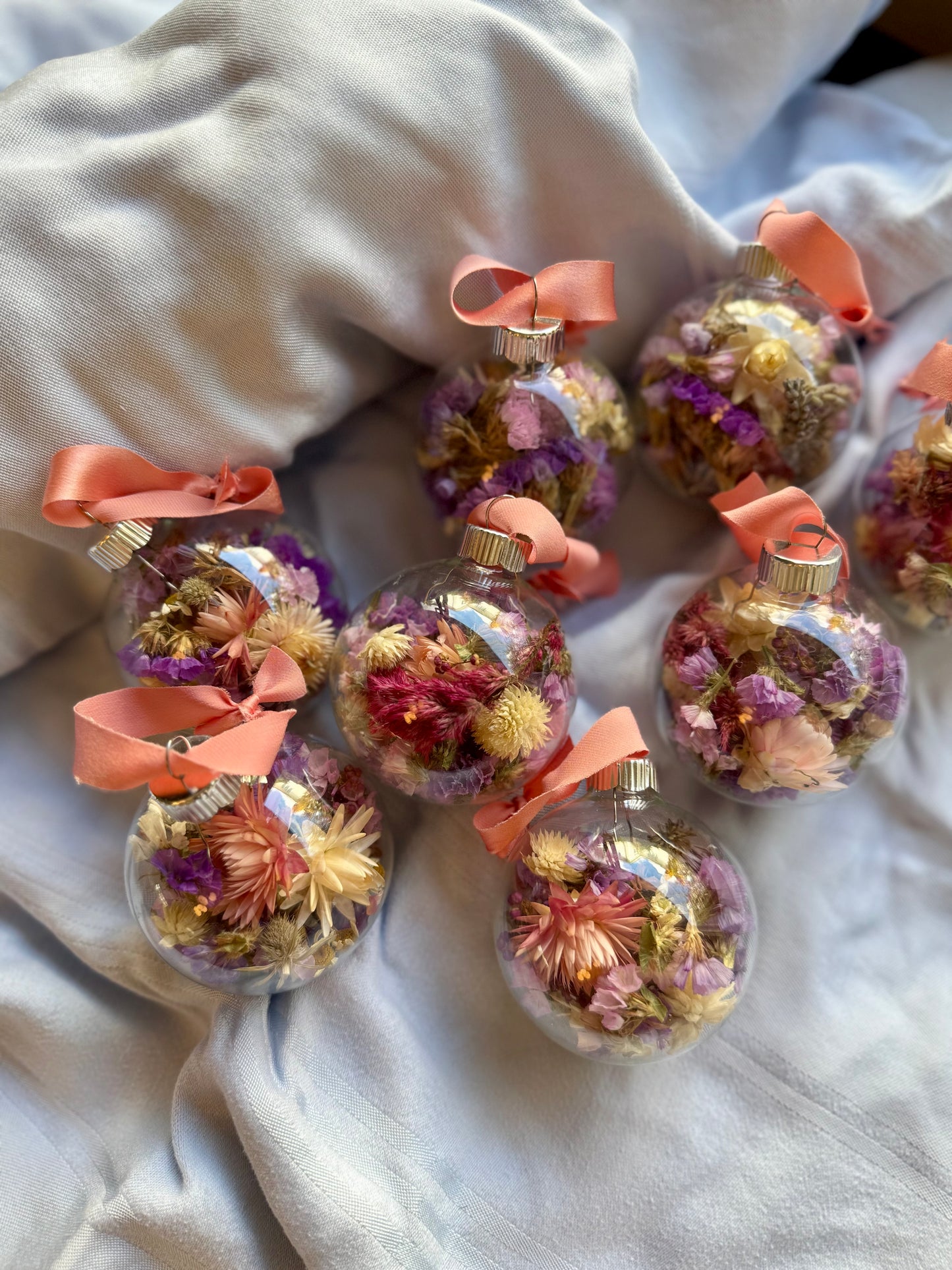 Dried Flower Glass Ornament