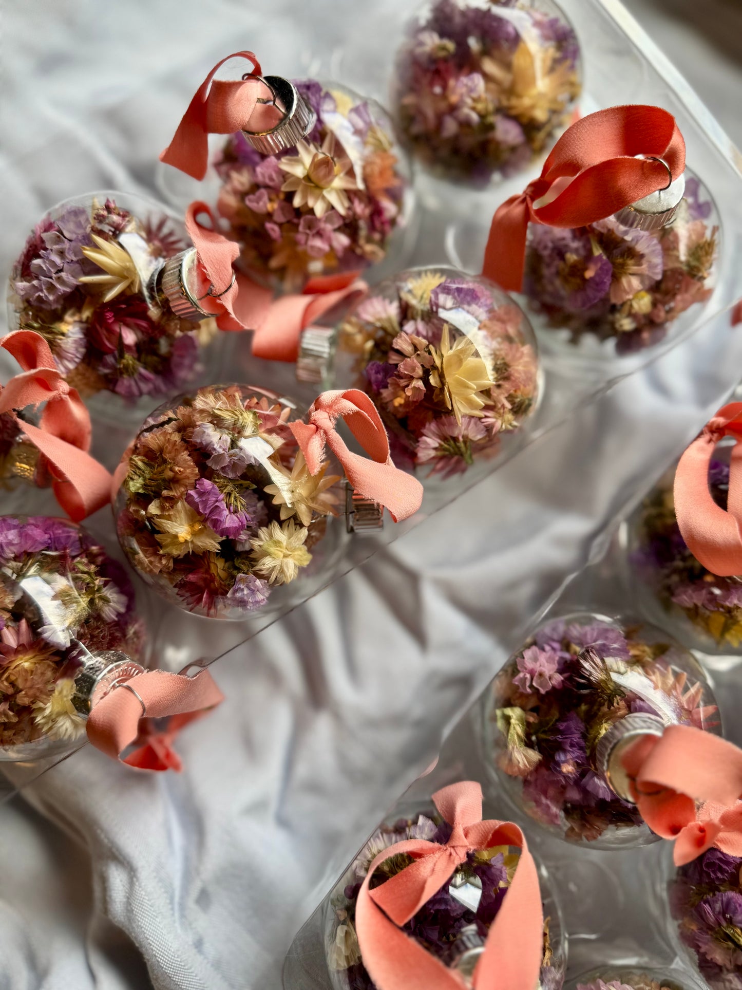 Dried Flower Glass Ornament